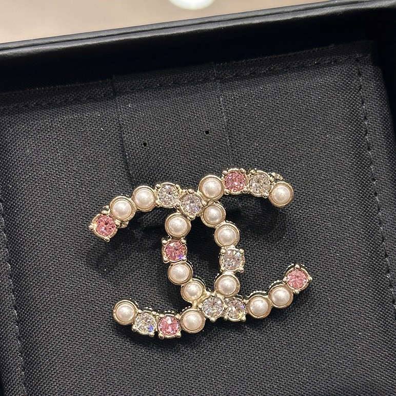replica Chanel Elegant Pink Diamond Coco Brooch - H Lin Jewelry