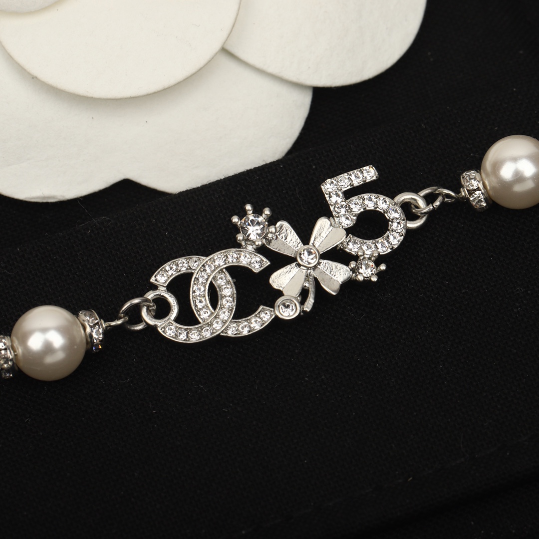 replica Chanel NO.5 Clover Silver Bracelet - H Lin Jewelry