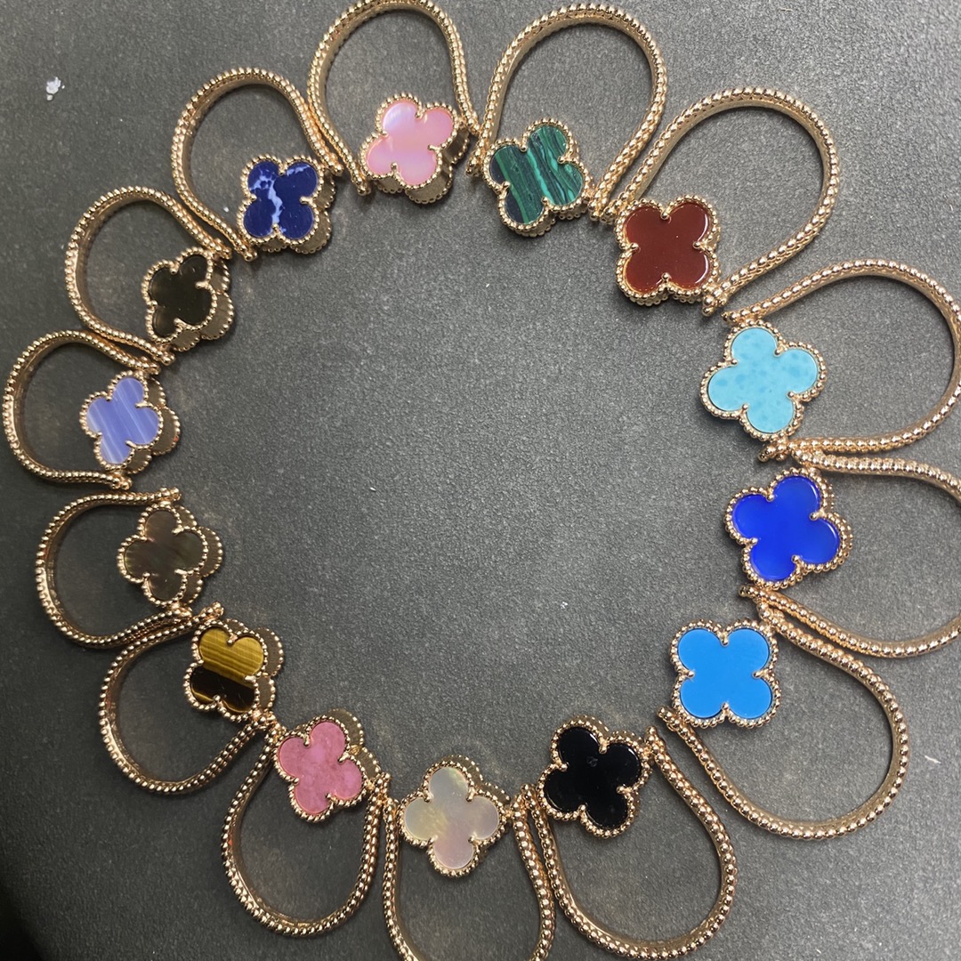 replica Van Cleef & Arpels Vintage Alhambra Reversible Ring, Rose Gold, 14 Stone Options - H Lin Jewelry