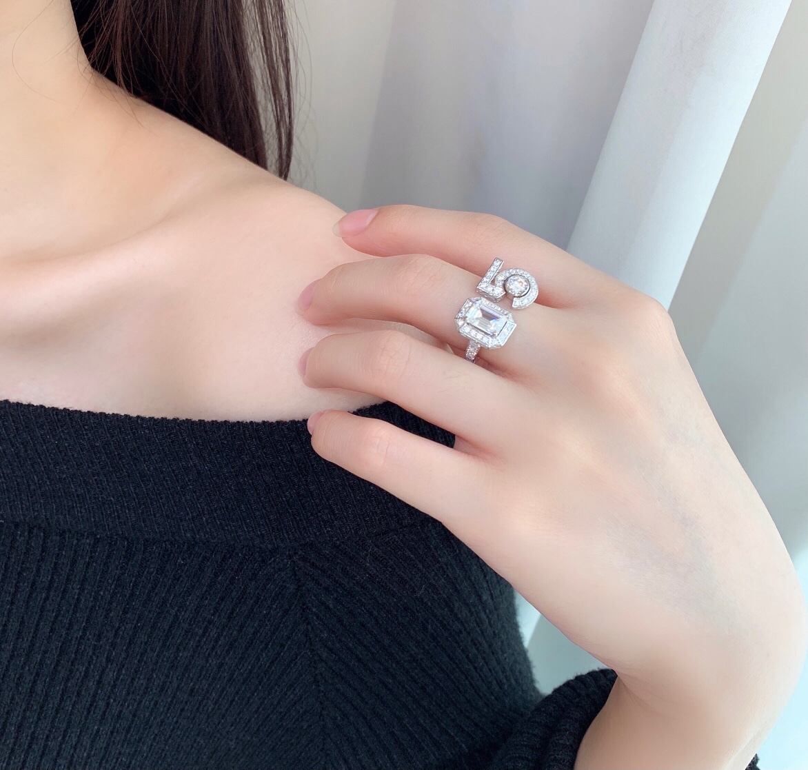 replica Chanel Open Cuff NO.5 Ring - H Lin Jewelry