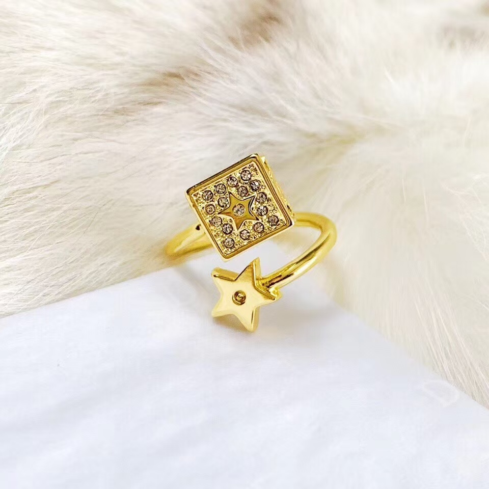 replica Dior Cube and Star Open Ring - H Lin Jewelry