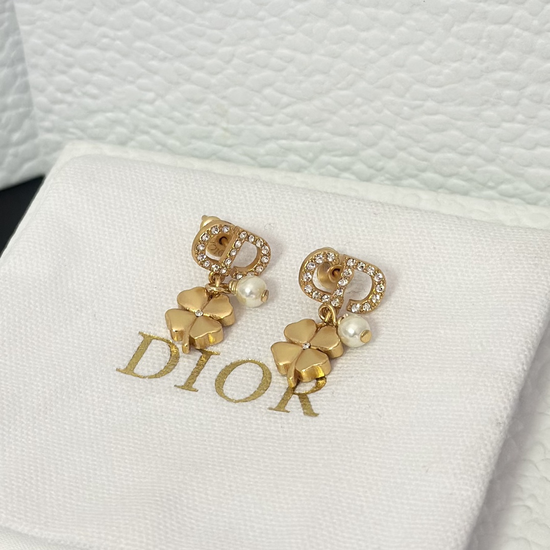 replica Dior Four Clover Pearl Earrings - H Lin Jewelry