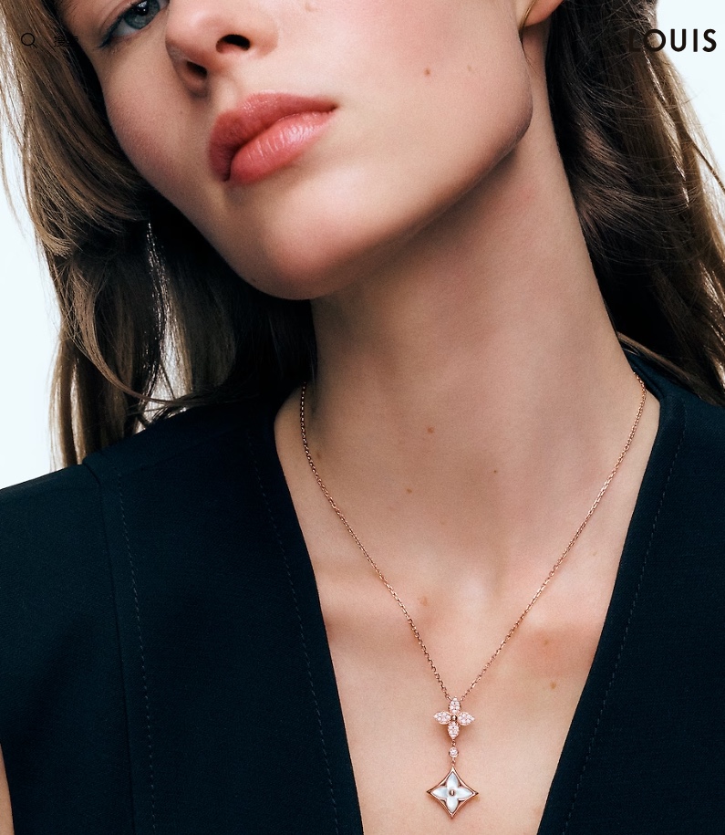 replica Louis Vuitton Rose Gold Star Sun Pendant Necklace - H Lin Jewelry