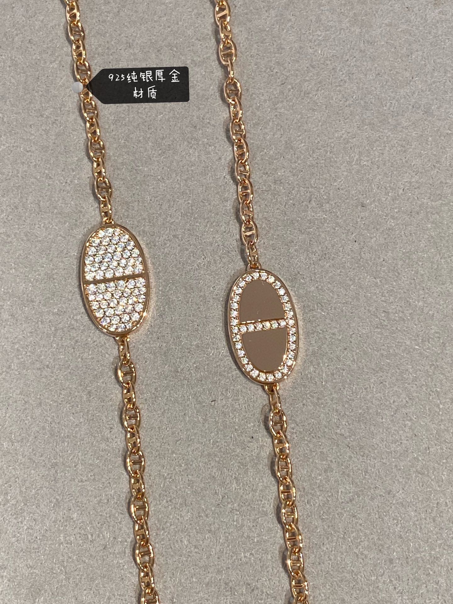 replica Hermes New Diamond Paved Pig Nose Bracelet - H Lin Jewelry