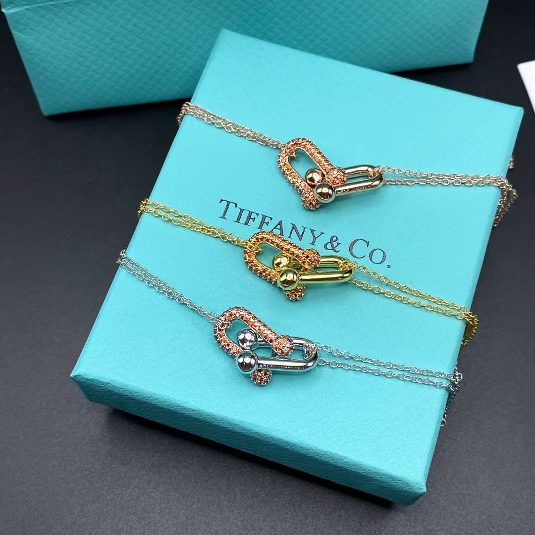 replica Tiffany Large Double Link Pendant Necklace - H Lin Jewelry