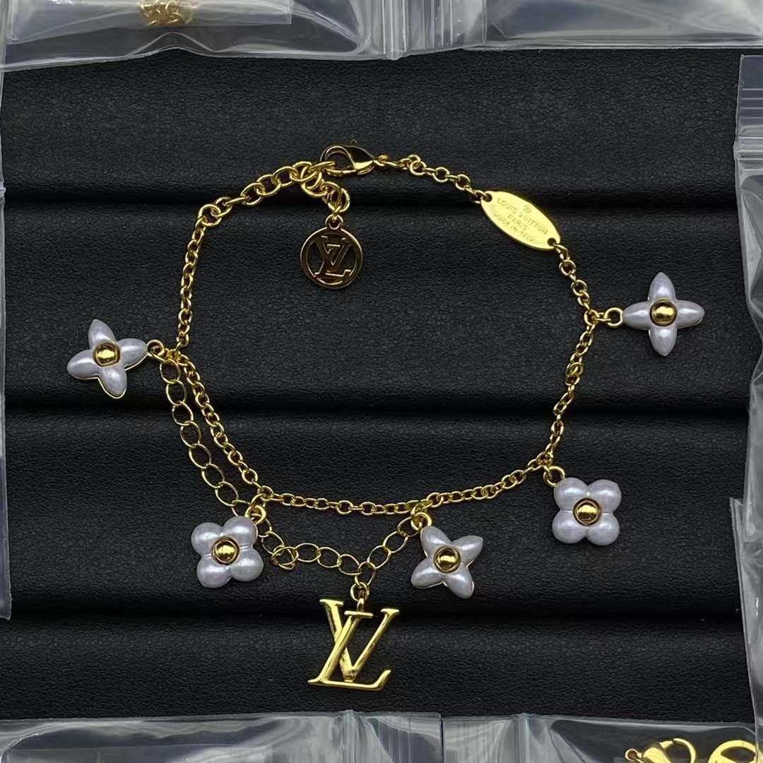 replica Louis Vuitton Star LV Letters Charms Bracelet - H Lin Jewelry