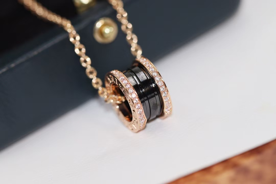 replica Bvlgari B.zero1 Necklace - Ceramic & Diamond - H Lin Jewelry