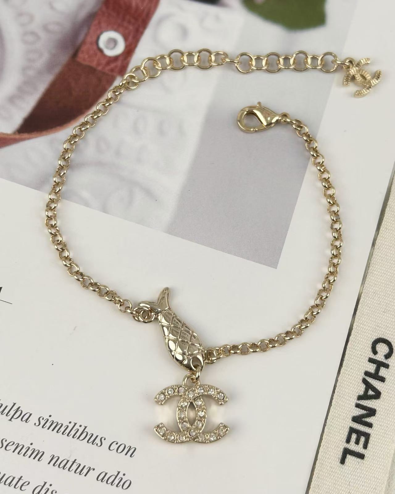 replica Chanel Light Gold Fish Bracelet - H Lin Jewelry