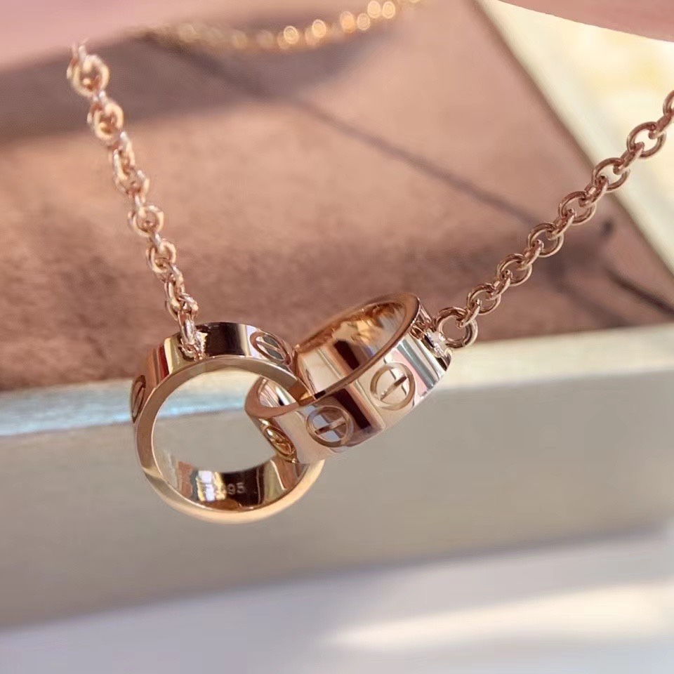 replica Cartier Smooth Surface LOVE Pendant Necklace in Rose Gold - H Lin Jewelry