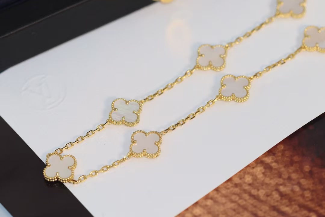 replica Van Cleef & Arpels Vintage Alhambra Necklace, 10 Motifs - H Lin Jewelry