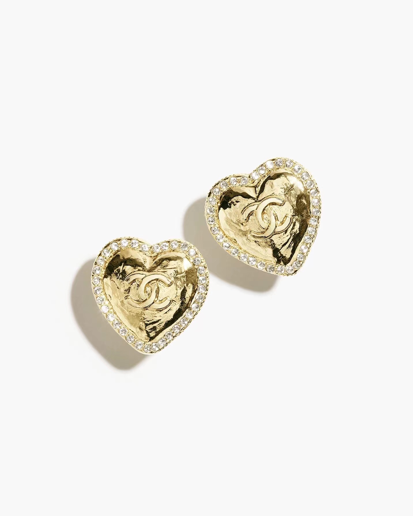 replica Chanel Gold Love Heart Stud Earring - H Lin Jewelry