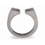 replica Vivienne Westwood Punk Unisex Style Wide Band Stamped Saturn Couple Ring - H Lin Jewelry