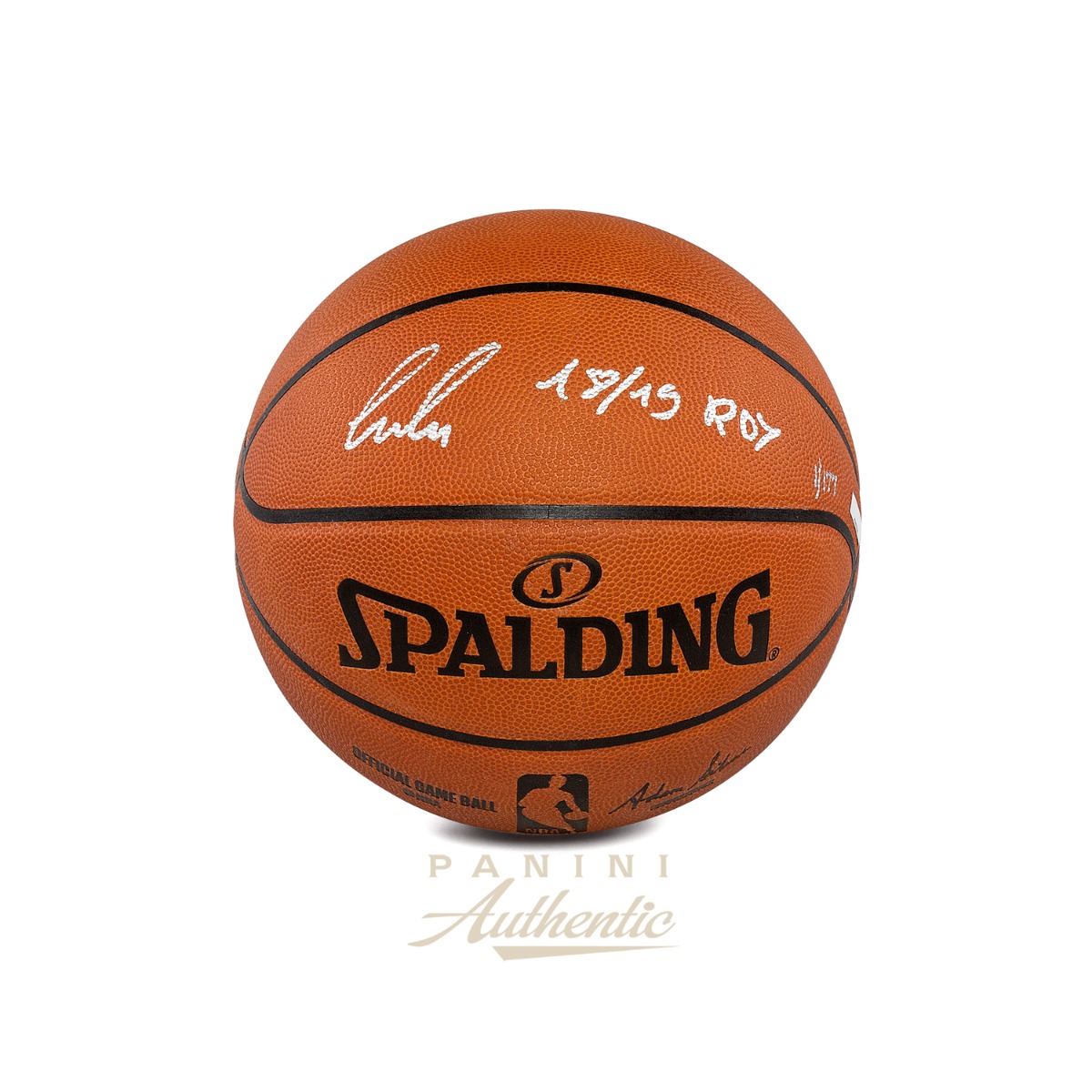 Luka Doncic Autographed Spalding Authentic Basketball with