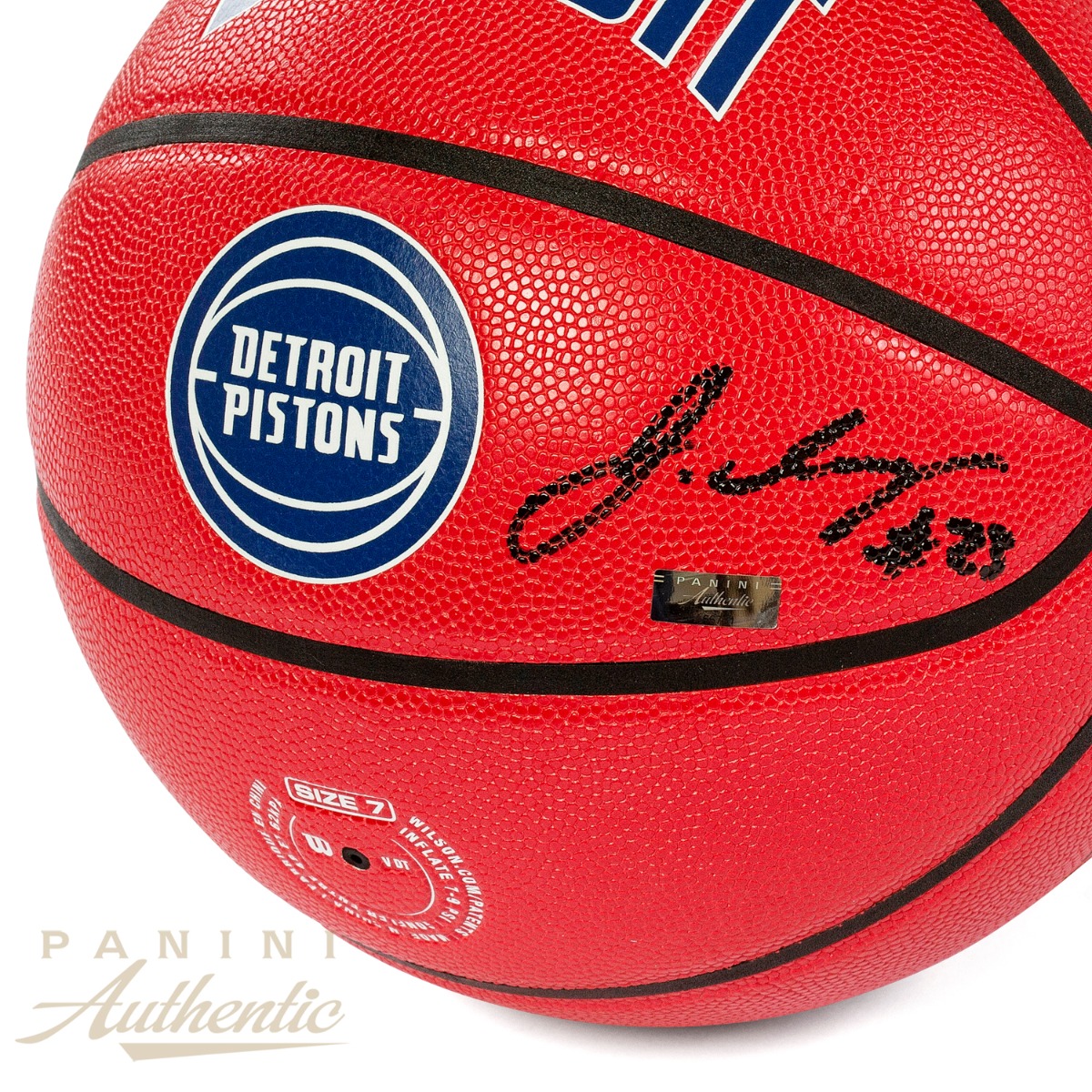 Jaden Ivey Autographed Detroit Pistons NBA 75th Anniversary City Edition Red Wilson Basketball ~Open Edition Item~