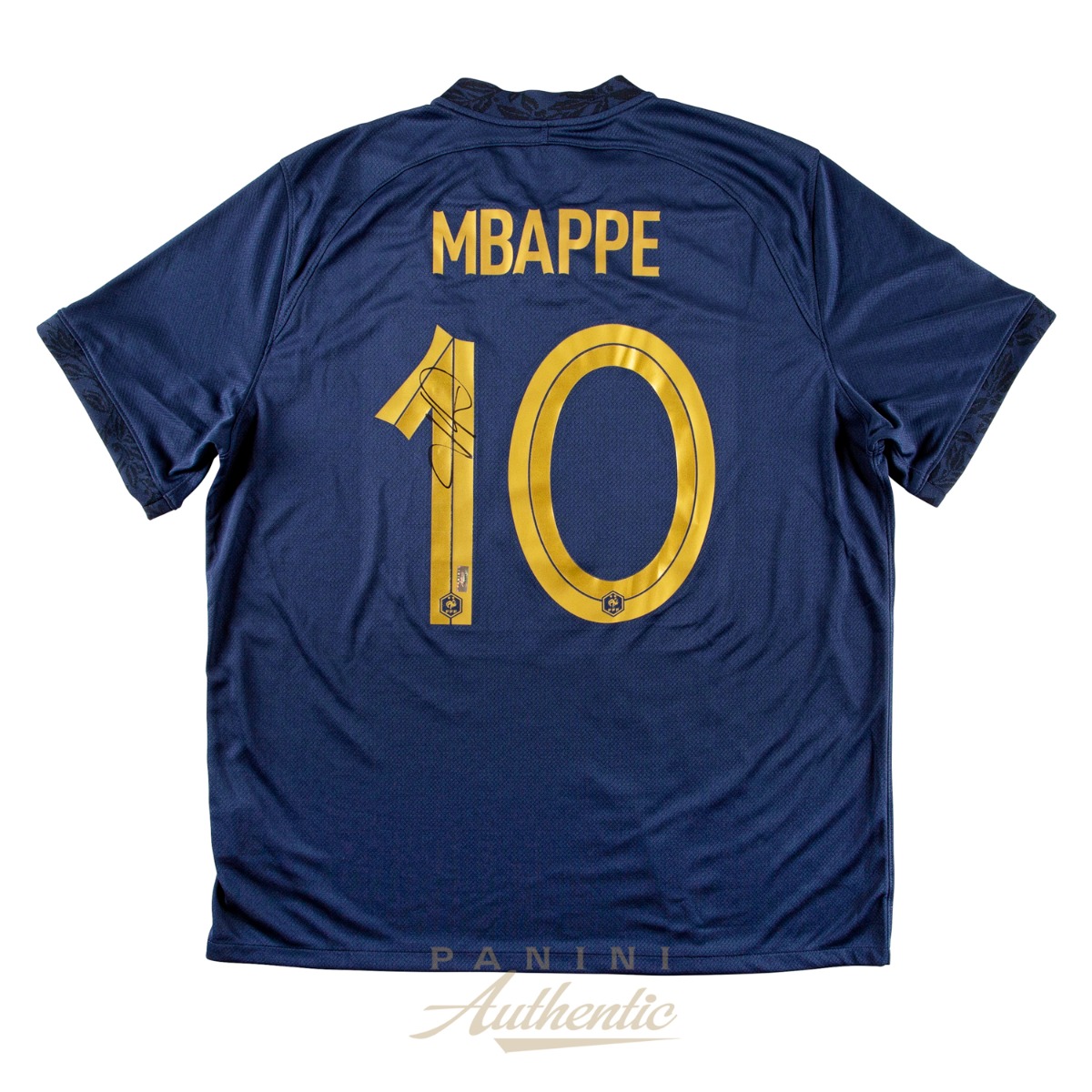 Kylian Mbappe Autographed 2022 France National Team Replica Navy Blue Home Jersey ~Open Edition Item~