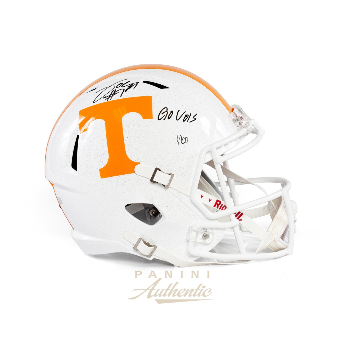 Joe Milton Autographed Tennessee Volunteers Full Size White Riddell Speed Replica Helmet with
