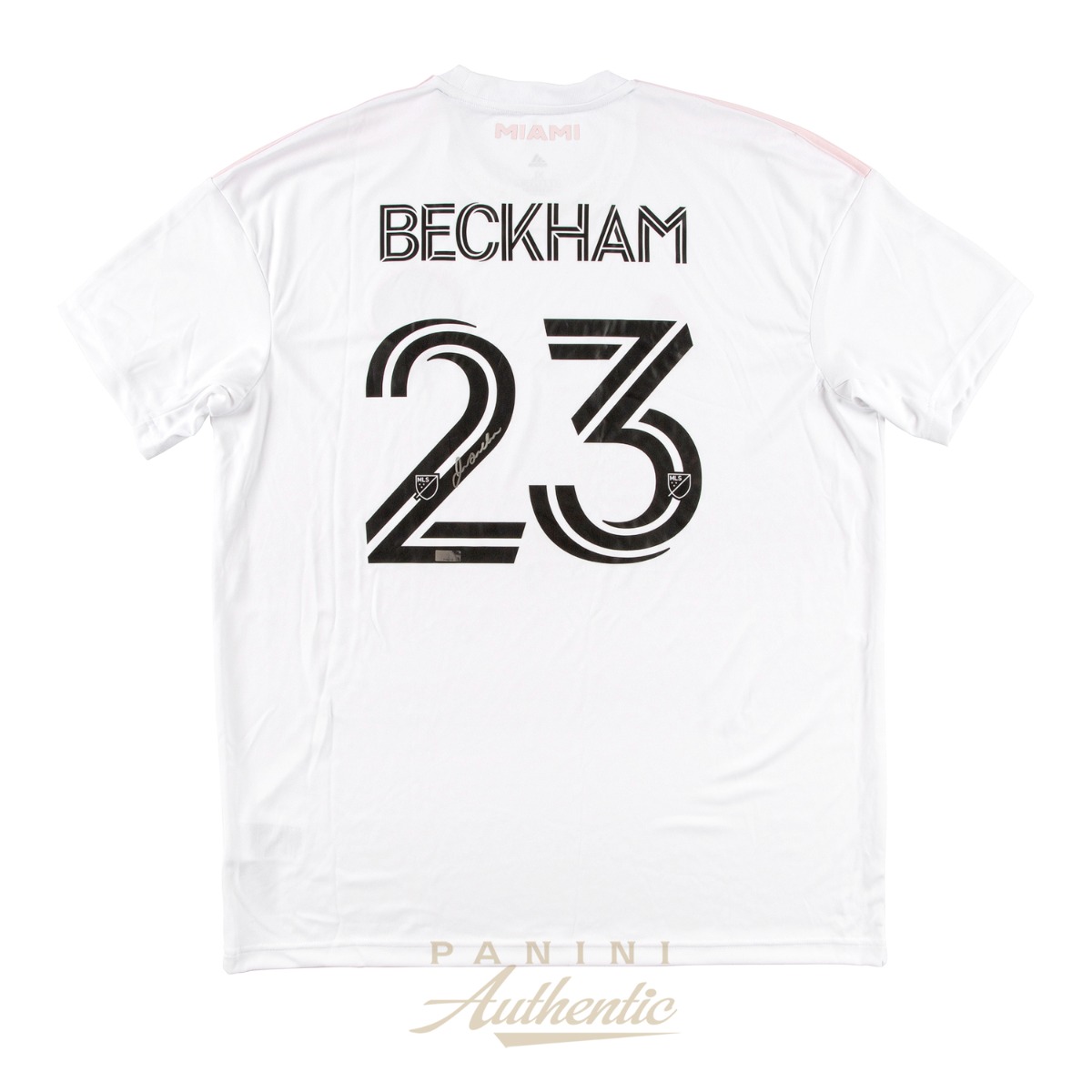 David Beckham Autographed White Inter Miami CF Adidas Replica Jersey ~Open Edition Item~