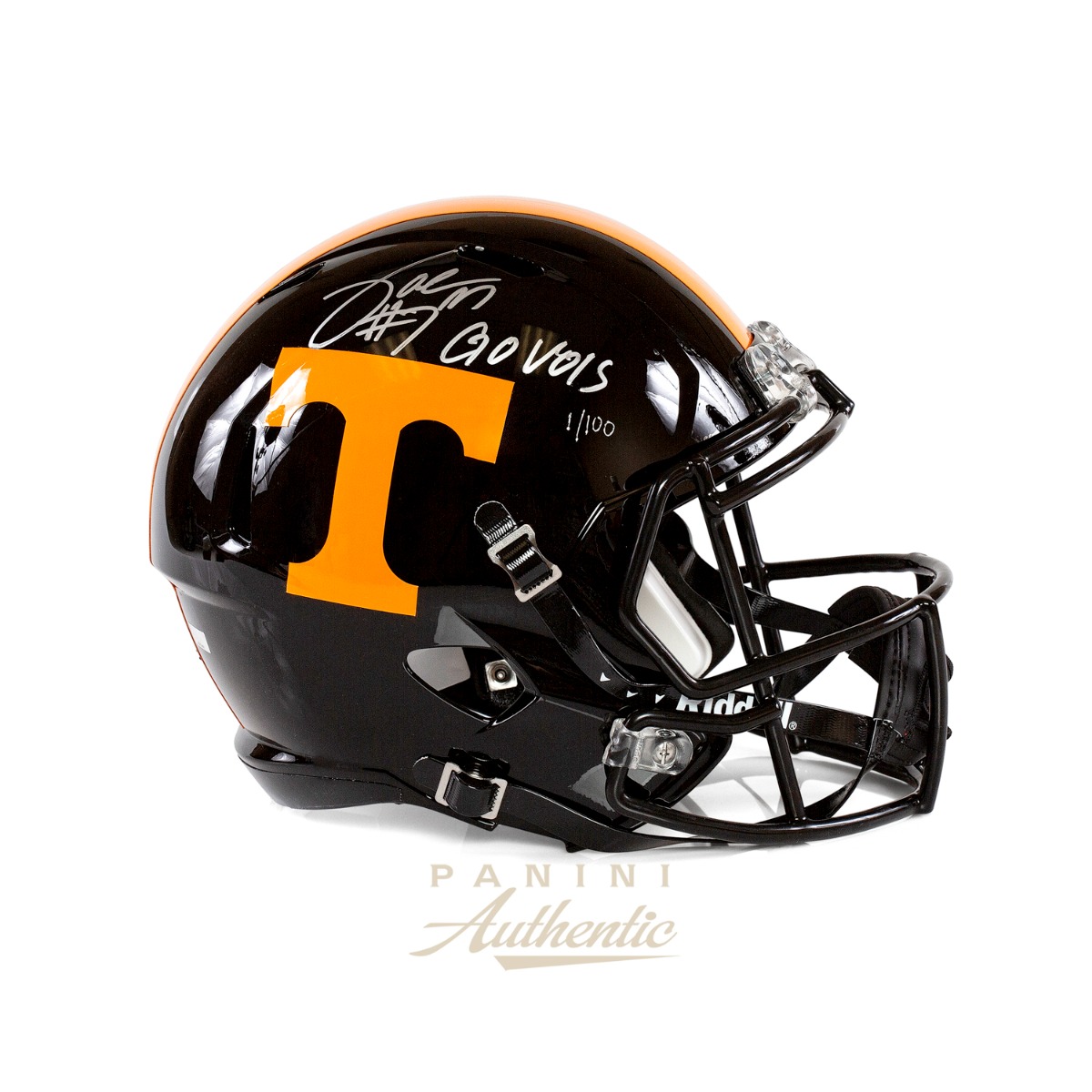 Joe Milton Autographed Tennessee Volunteers Full Size Black Riddell Speed Replica Helmet with
