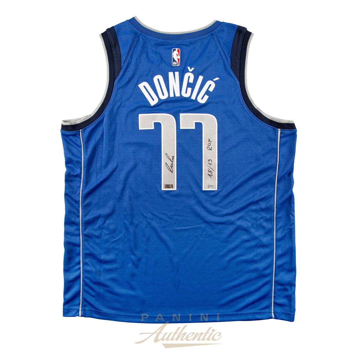 Luka Doncic Autographed Dallas Mavericks Royal Blue Swingman Jersey with