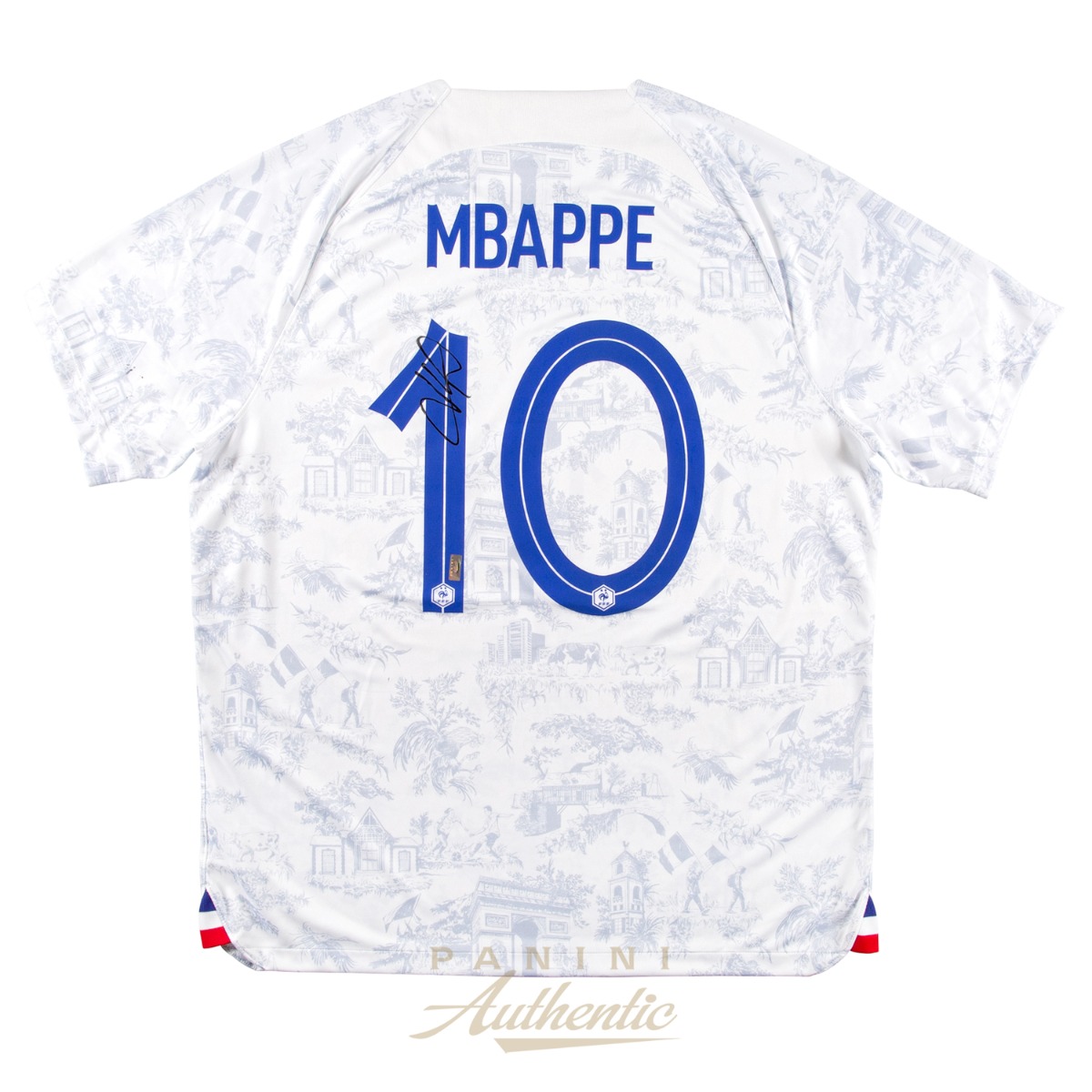 Kylian Mbappe Autographed 2022 France National Team Replica White Away Jersey ~Open Edition Item~