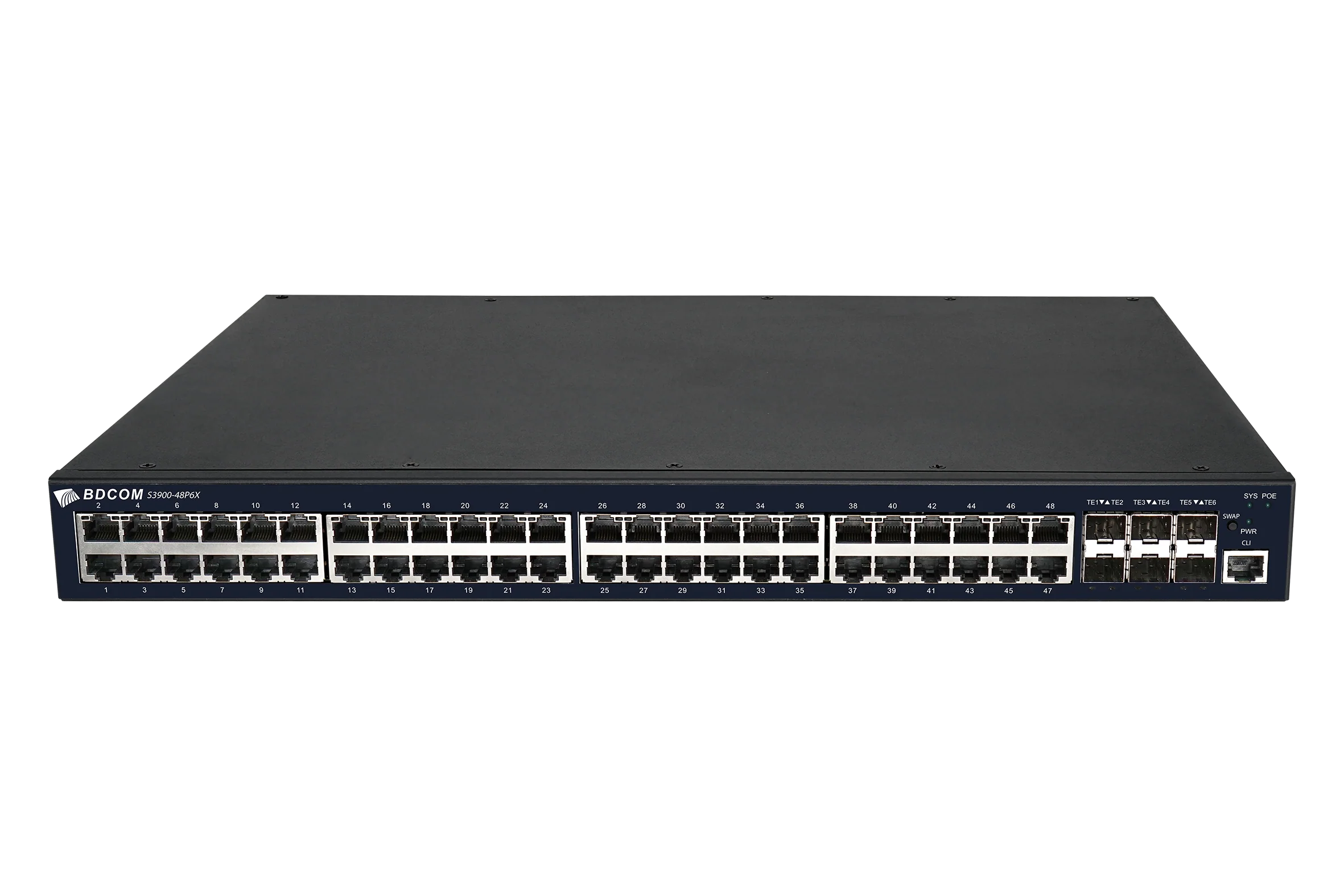 BDCOM 48-Port L3 GE PoE, 6 10GE/GE SFP+, Hot-swap PSU