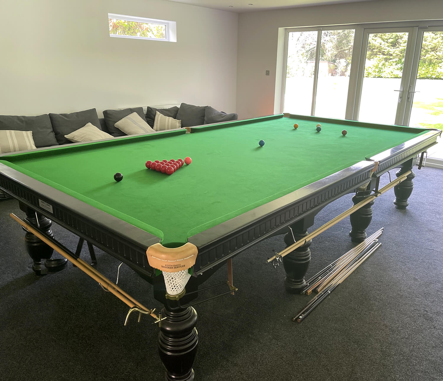 Fully Refurbished Slate Bed Full Size Snooker Table