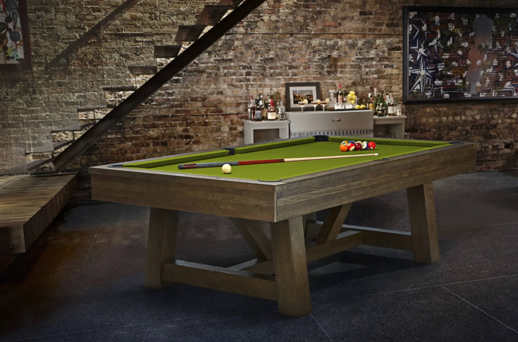 Brunswick Botanic Slate Bed American Pool Table