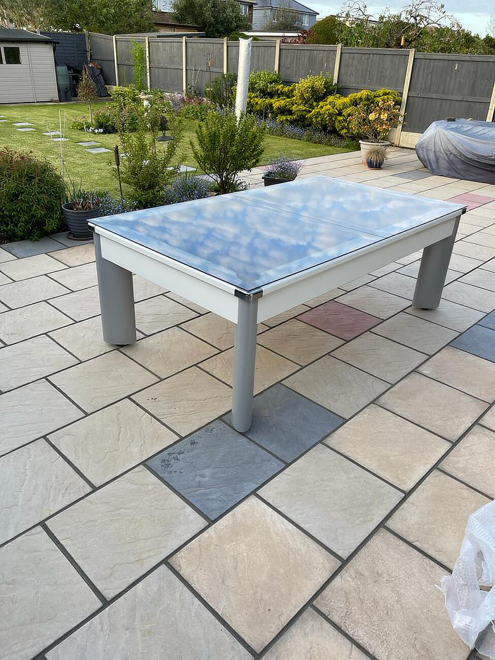Fusion Outdoor/Indoor 7ft Slate Bed Pool Dining Table