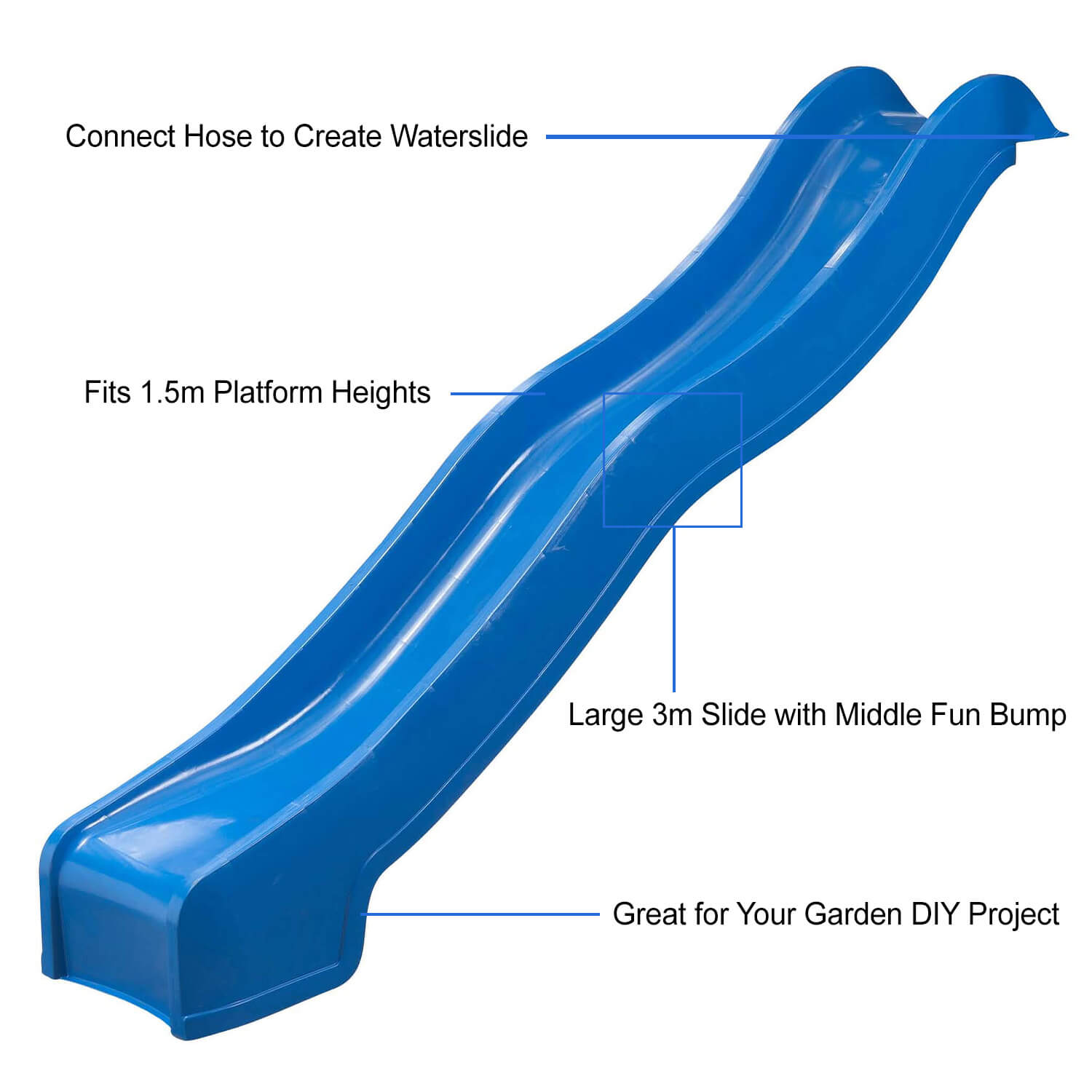 3m Climbing Frame Slide for 1.5m Platforms by Swing King