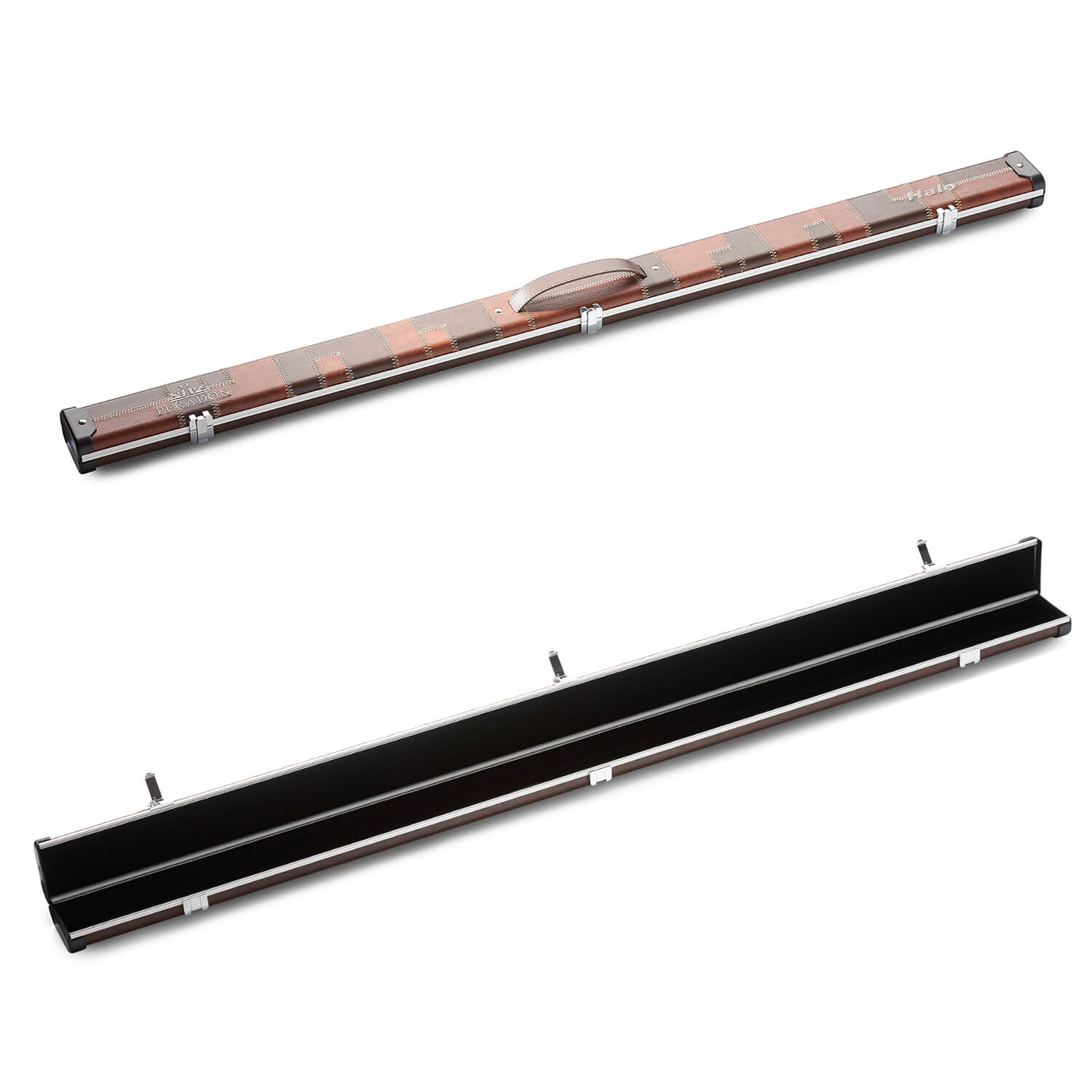 Peradon Tan & Brown Patch Halo Case for 3/4 Jointed Pool Cue