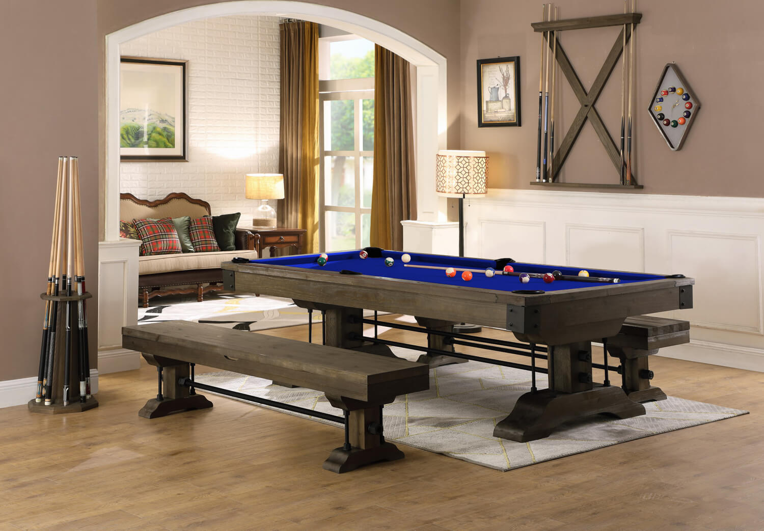 Pureline Carolina II 7ft/8ft American Slate Bed Pool & Dining Table