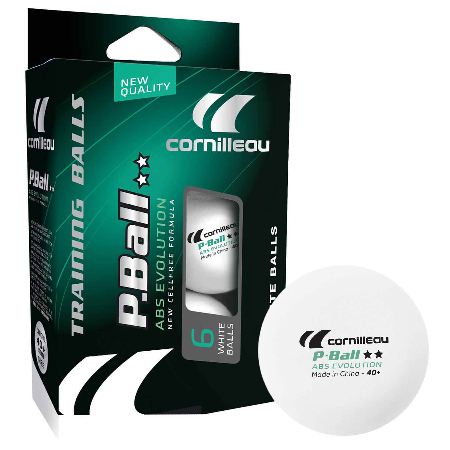 Cornilleau ABS Evolution 2* or 1* Table Tennis Balls (x 6)
