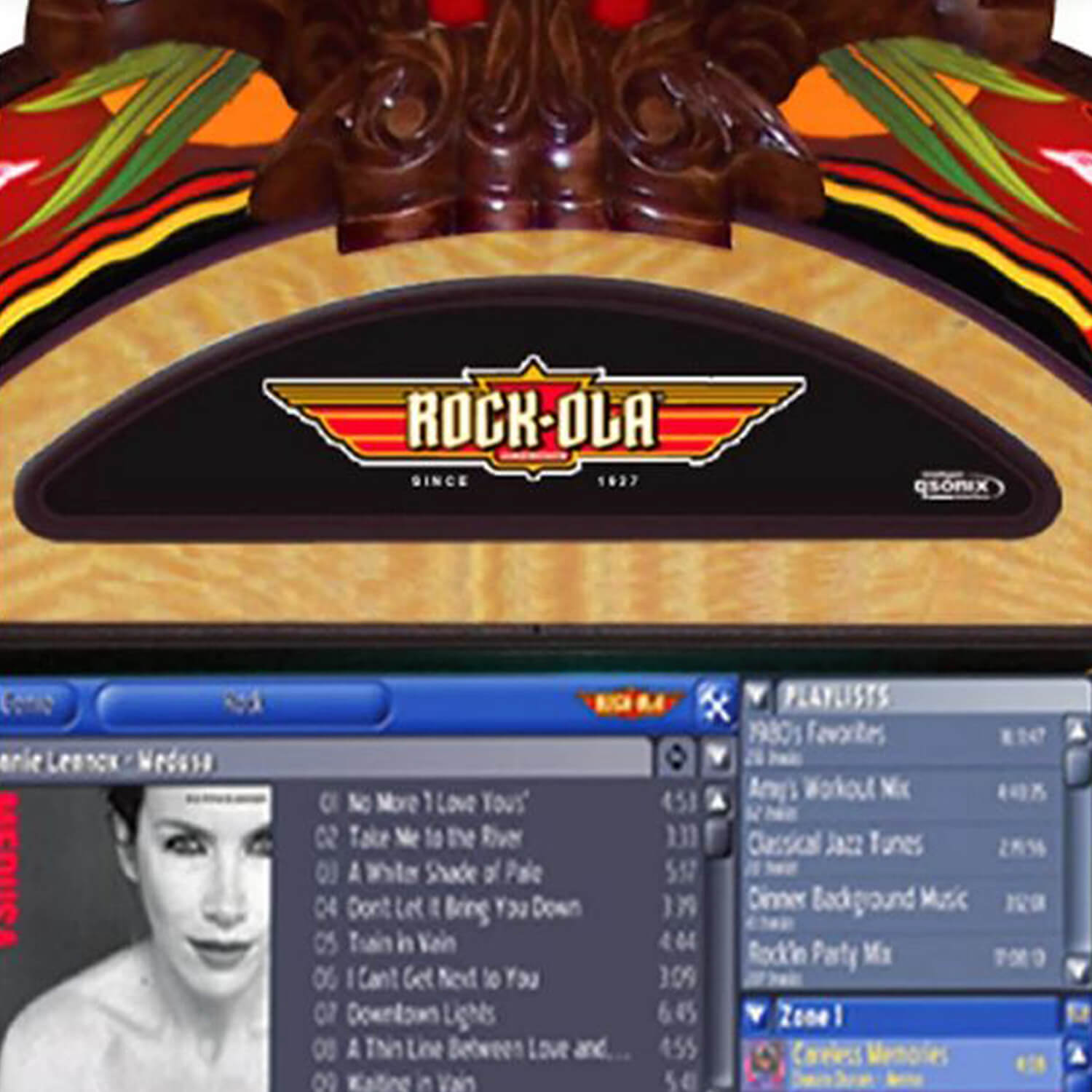 Rock-Ola Peacock Music Center Digital Jukebox