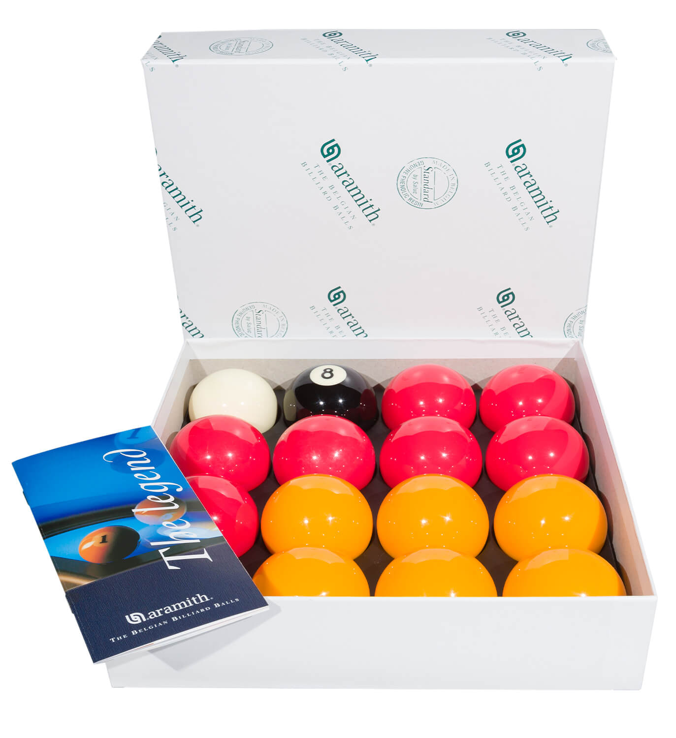 Aramith 2'' (50.8mm) Red & Yellow Pool Ball Set