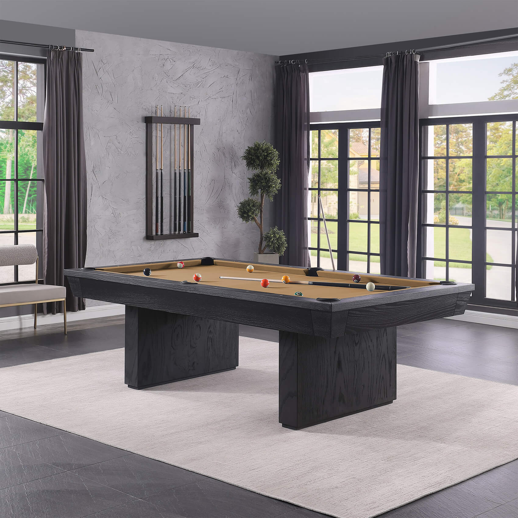 Pureline Frontier Slate Bed American Pool Table