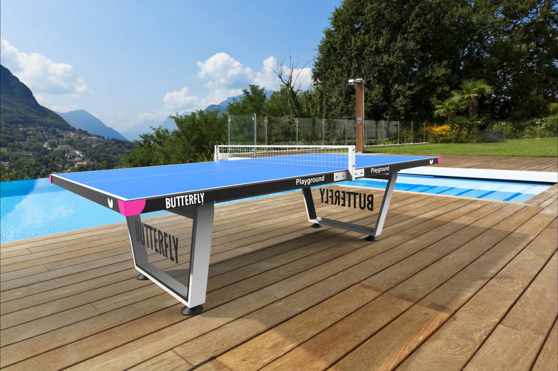 Butterfly Playground Outdoor Table Tennis Table