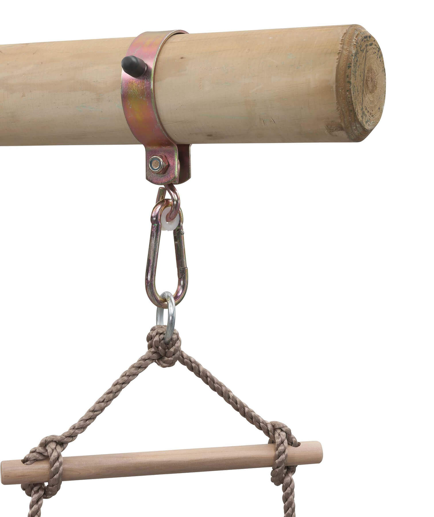 Charlotte Double Wooden Swing Set with Climbing Ladder by Swing King