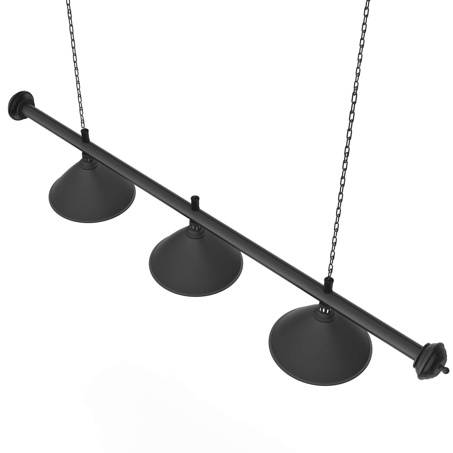 Strikeworth Black Pool Table Lighting Bar