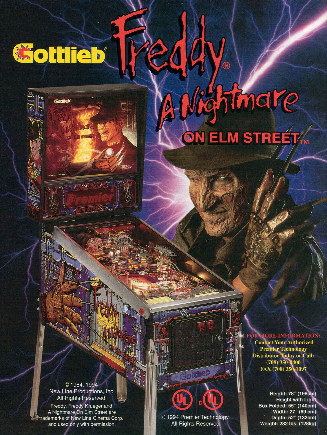 Freddy: A Nightmare On Elm Street Pinball Machine