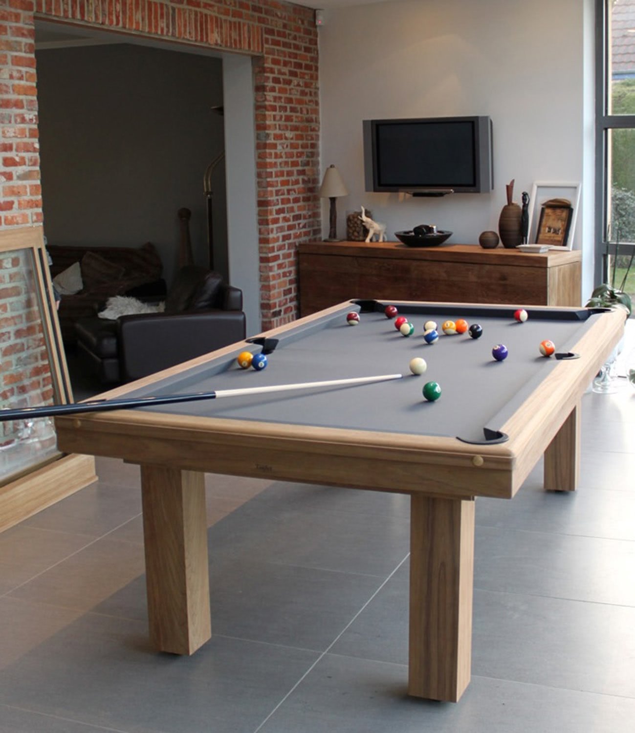Billard Toulet Outdoor Teck Slate Bed Pool Table