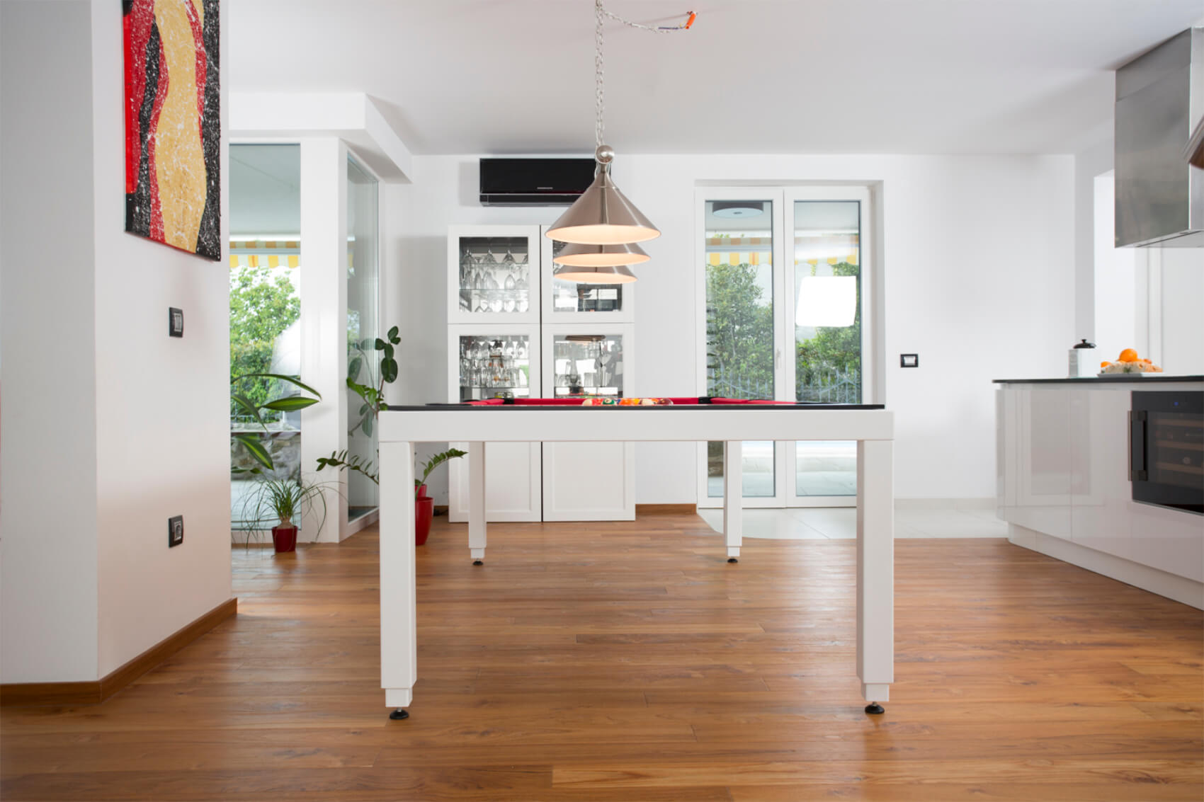 Fusiontables by Aramith: 7.5ft Slate Bed Height Adjust Pool Dining Table