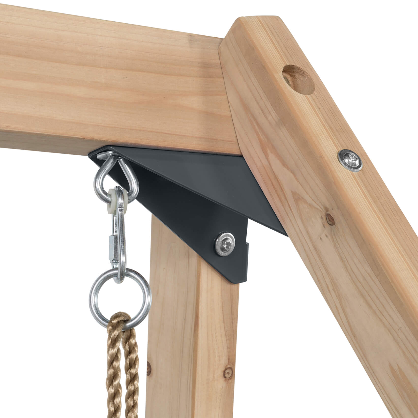 Ava Wooden Tower With Swings & Slide by Swing King