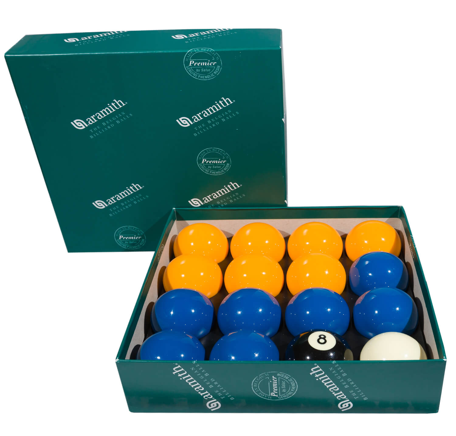 Aramith Premier 2'' (50.8mm) Blue & Yellow Pool Ball Set