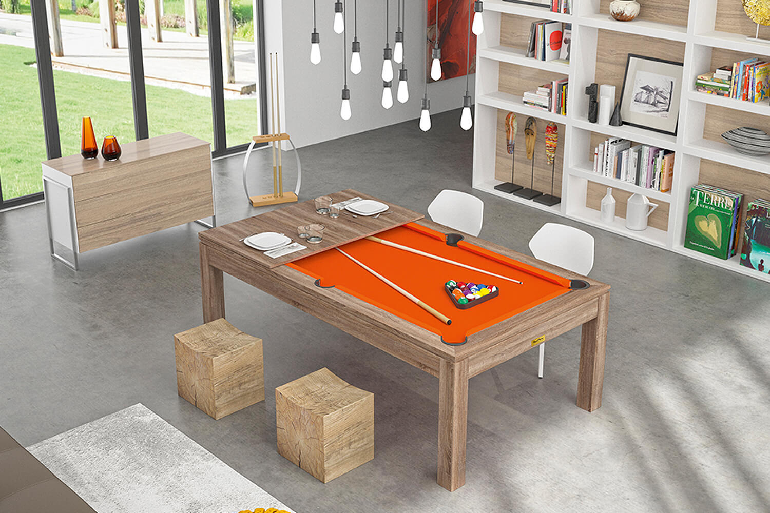 Horizon Luxury Slate Bed American Pool Dining Table