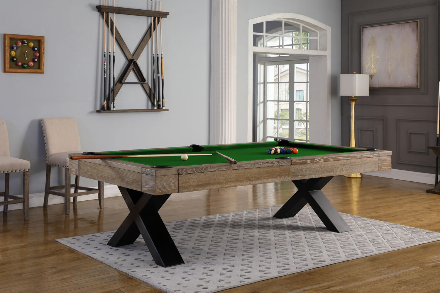 The Pureline Texas 7ft/8ft Slate Bed Pool Table