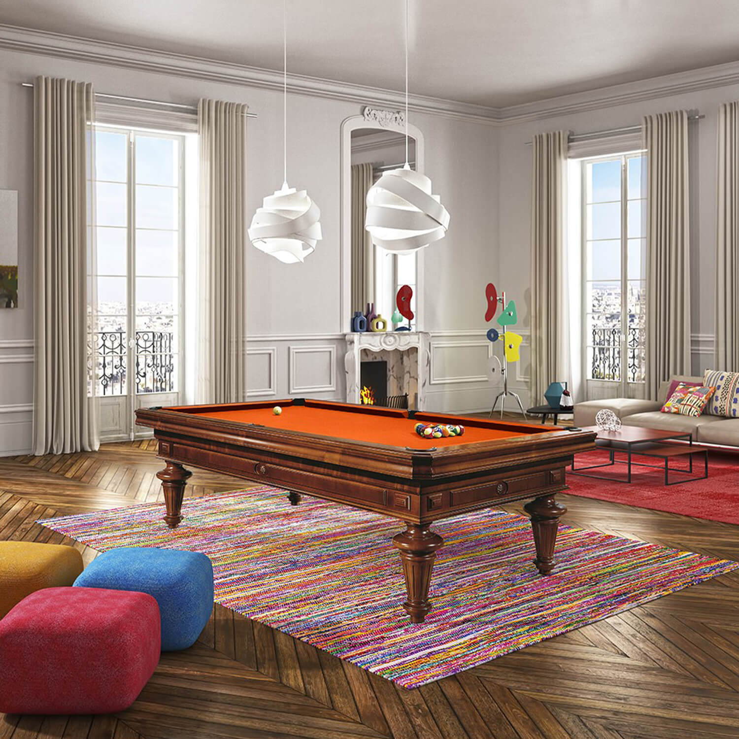 Rene Pierre Vauban American Slate Bed Pool Table