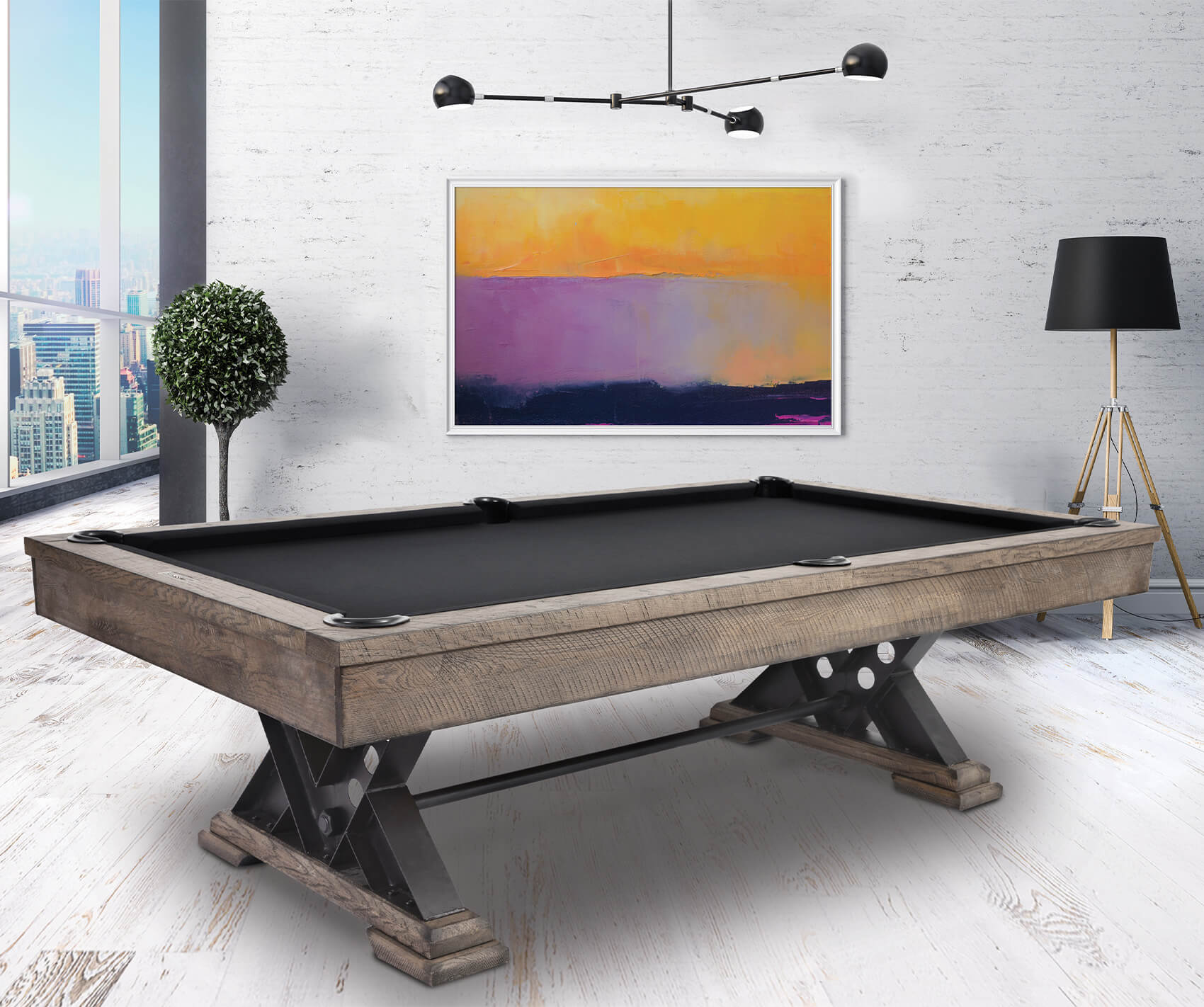 The Vienna 8ft American Slate Bed Pool & Dining Table