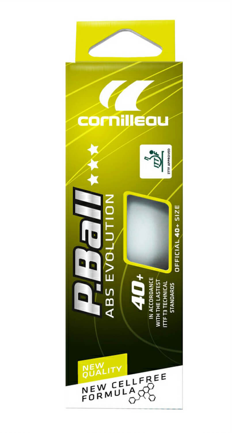 Cornilleau ABS Evolution ITTF 3* P-Balls (Set of 3)