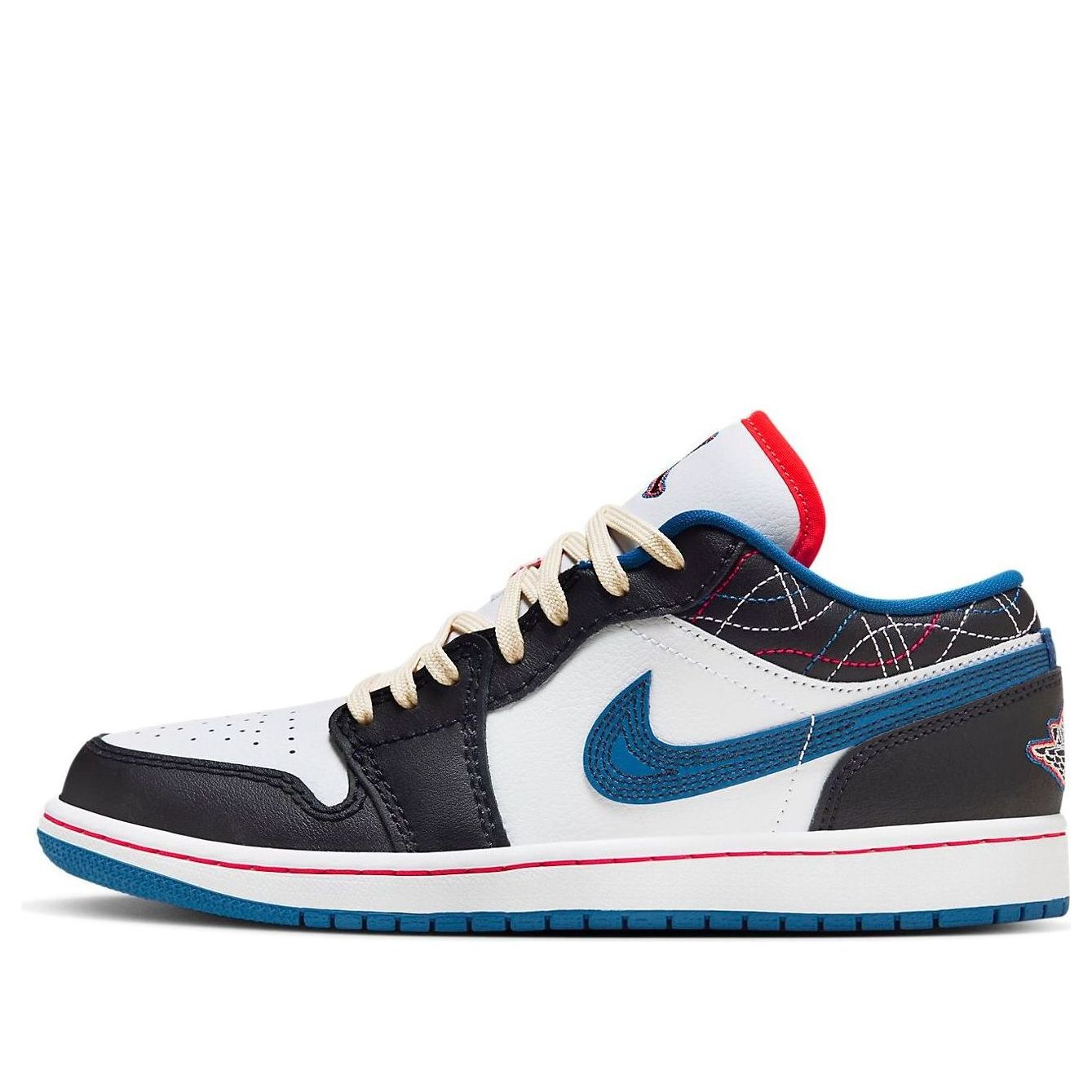 Air Jordan 1 Low  White Industrial Blue Siren Red - Air Jordan 1 Low  White Industrial Blue Siren Red - Yeezy Boost 350