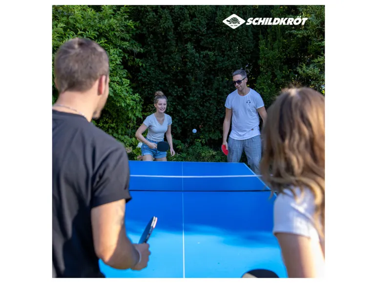 Tischtennisplatte Space Tec Outdoor, wetterfeste 4 mm Melaminharzplatte, klappbar